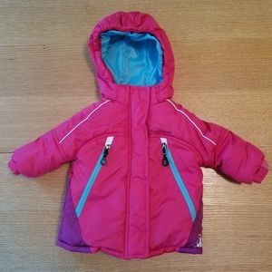 Rugged Bear Baby Girls' Solid Puffer Winter Jacket